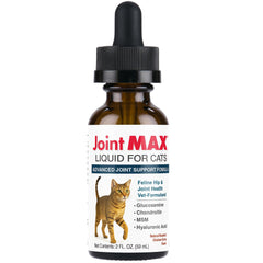 Joint Max Liquid pour chats, bouteille de 2 oz, soutien articulaire pour chats actifs.
