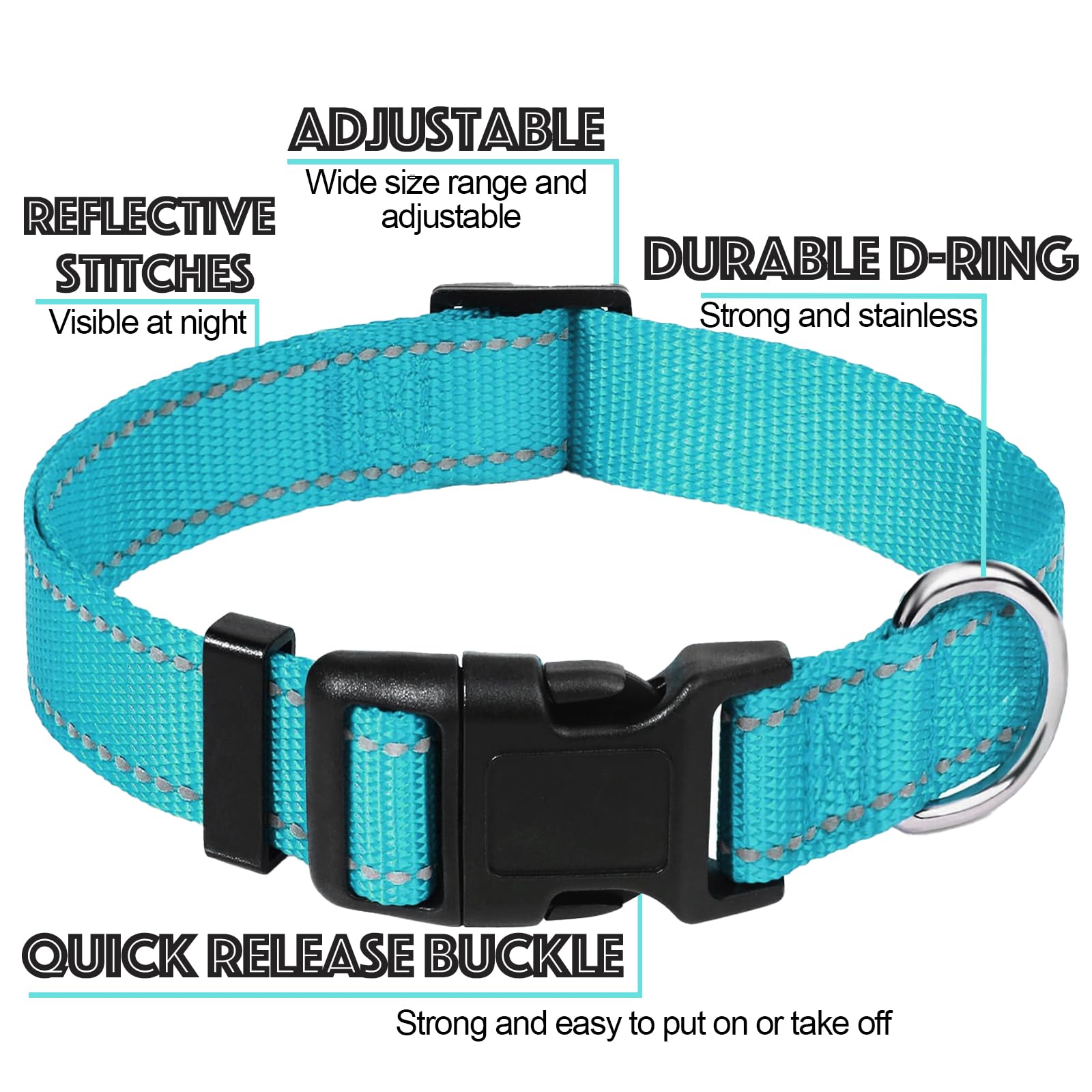 Collier Joioda en nylon réglable pour chiens de toutes tailles.