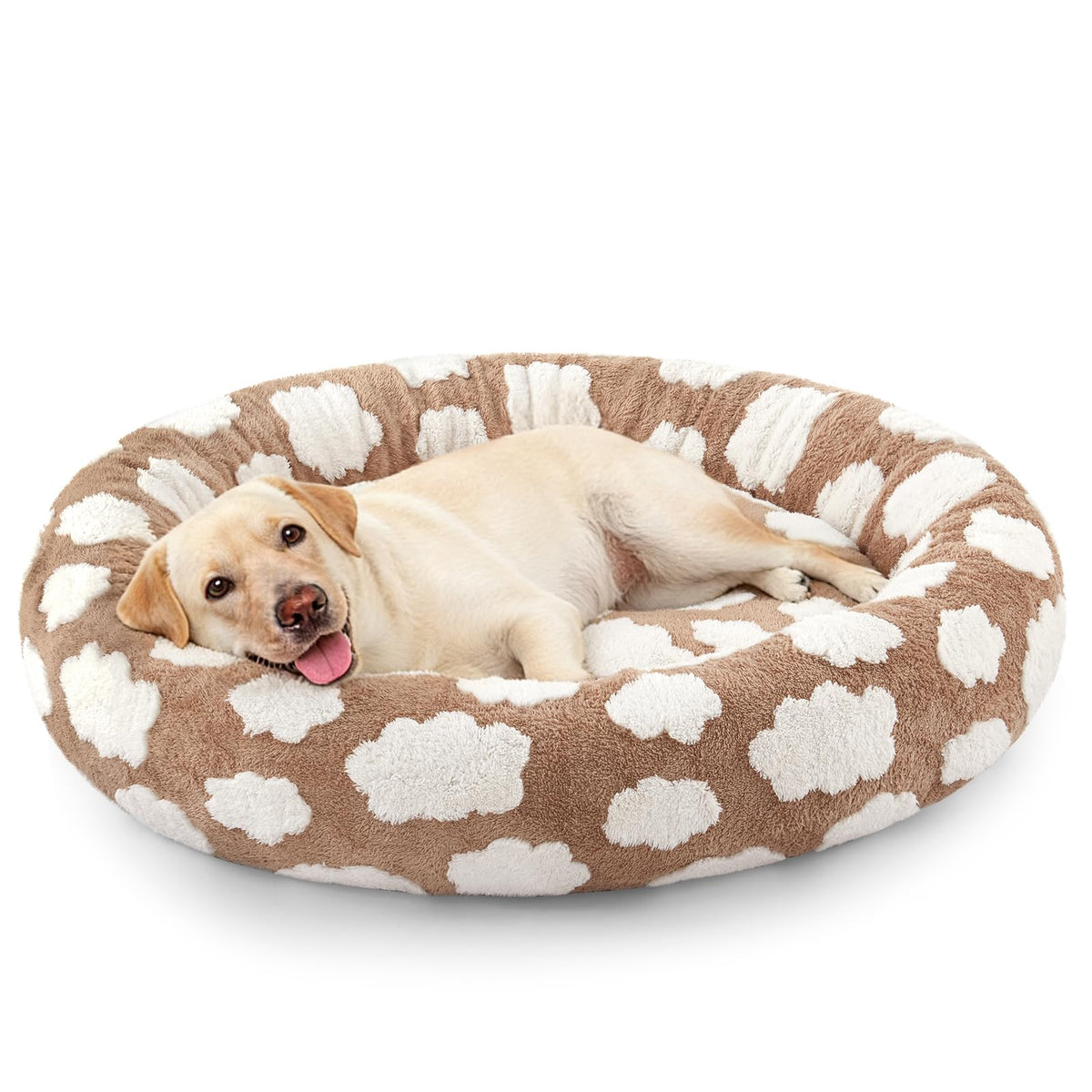 JOEJOY lit rond pour chien, ensemble confortable pour repos douillet.
