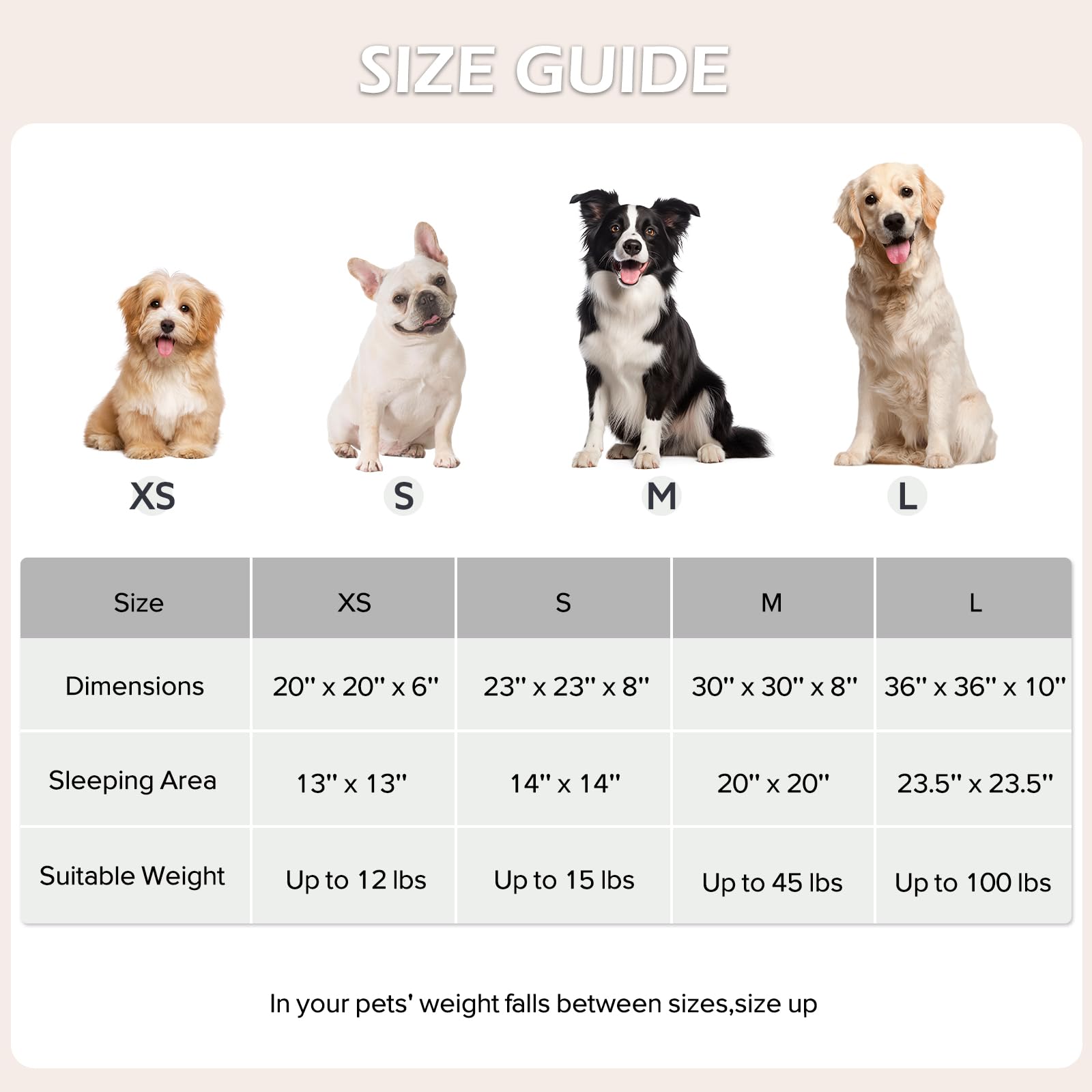 JOEJOY lit chien taille S, compagnon cosy pour siestes calmes