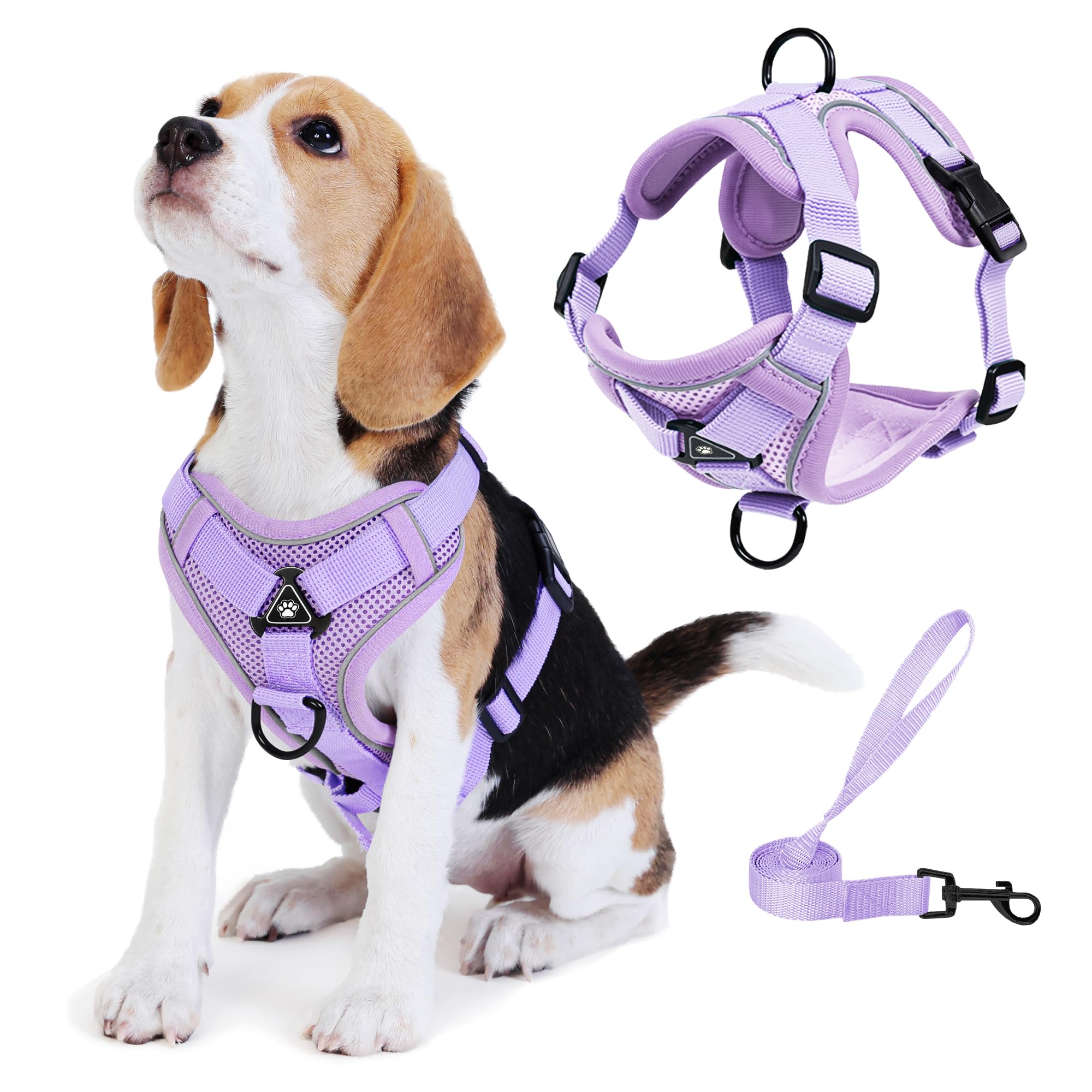 Harnais Jolifield anti-étranglement violet M pour petites races, confort et sécurité.
