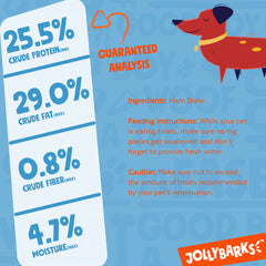 Qualité premium Jolly Barks, os de porc issus d'élevages responsables.