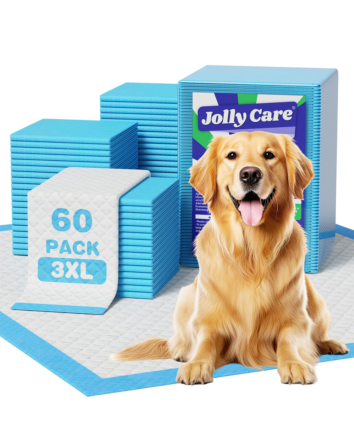 Tapis Pipi XXXL Jolly Care, grand format 36x36, idéale pour chiens et chiots.