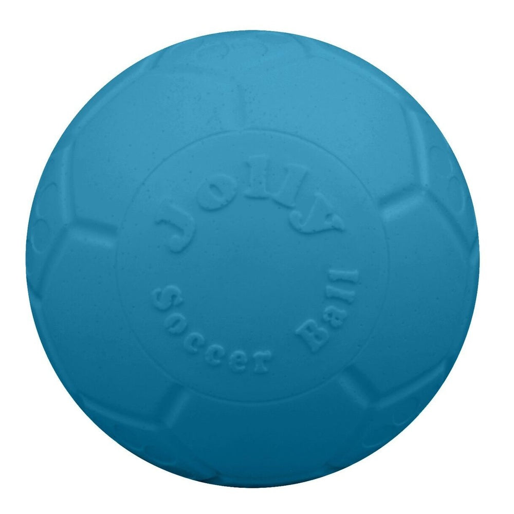 Jolly Pets Ballon Soccer 6 pouces bleu océan, parfait pour les jeux extérieurs.