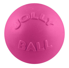 Balle Bounce-N-Play de Jolly Pets rose en action pour chien actif et joueur.