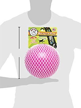 Balle rose Bounce-N-Play de Jolly Pets robuste et rebondissante pour jeux en plein air.