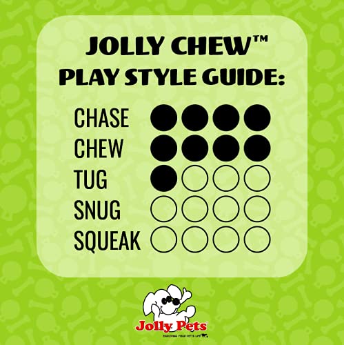 Jolly Pets Jolly Bone fabriqué aux États-Unis, durabilité et sécurité pour chiens actifs.