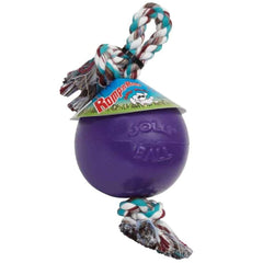 Jolly Pets Romp-n-Roll avec balle violet 6 pouces, idéale pour lancer et rapporter.