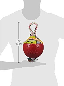 Jolly Pets Romp-n-Roll: jouet rouge, parfait pour sorties et mâchouilles contrôlées.