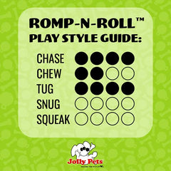 Jolly Pets Romp-n-Roll, gros plan sur la corde, sécurité et durabilité pour chien actif.