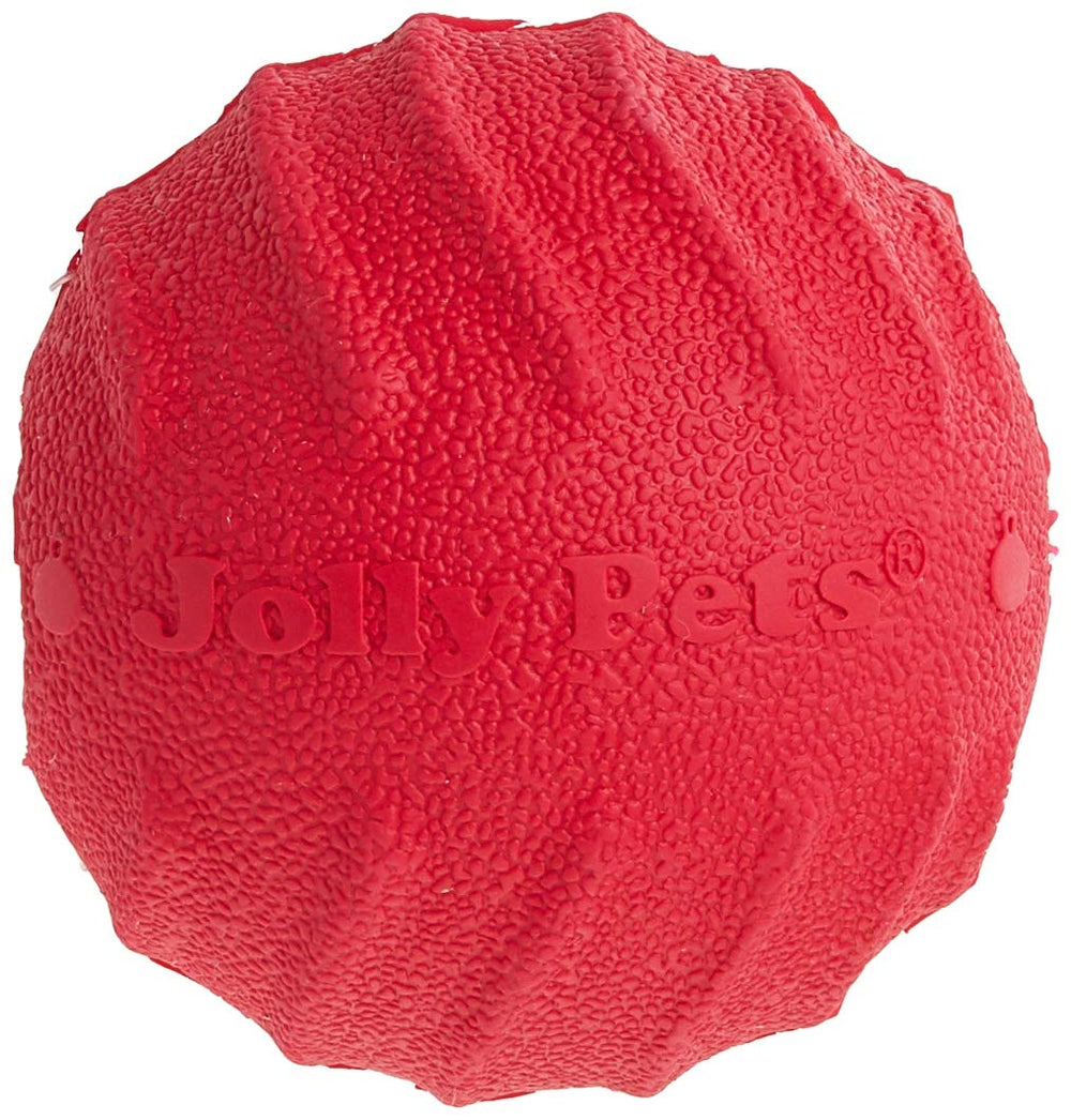 Jolly Pets Tuff Tosser balle rouge 3 pouces prête pour lancer et mastiquer durablement