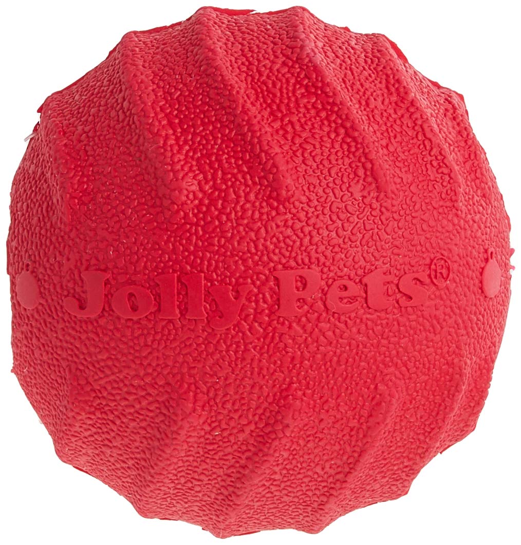 Jolly Pets Tuff Tosser balle rouge 3 pouces prête pour lancer et mastiquer durablement