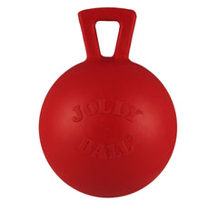Jolly Pets Tug-n-Toss Mini balle rouge avec poignée, idéale pour rapporter le jouet