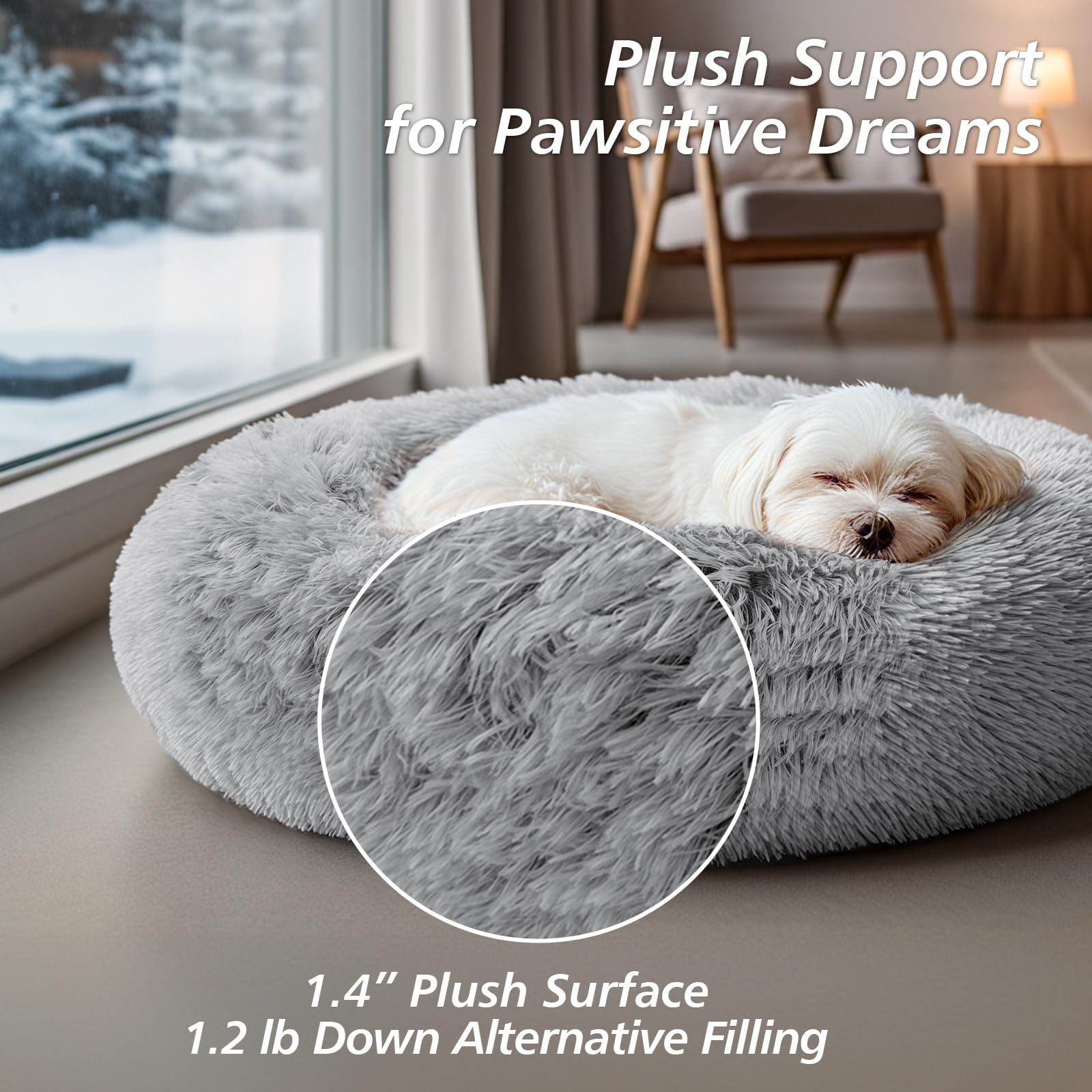 Confort 360 degrés avec rebord surélevé du lit beignet JOLLYVOGUE.