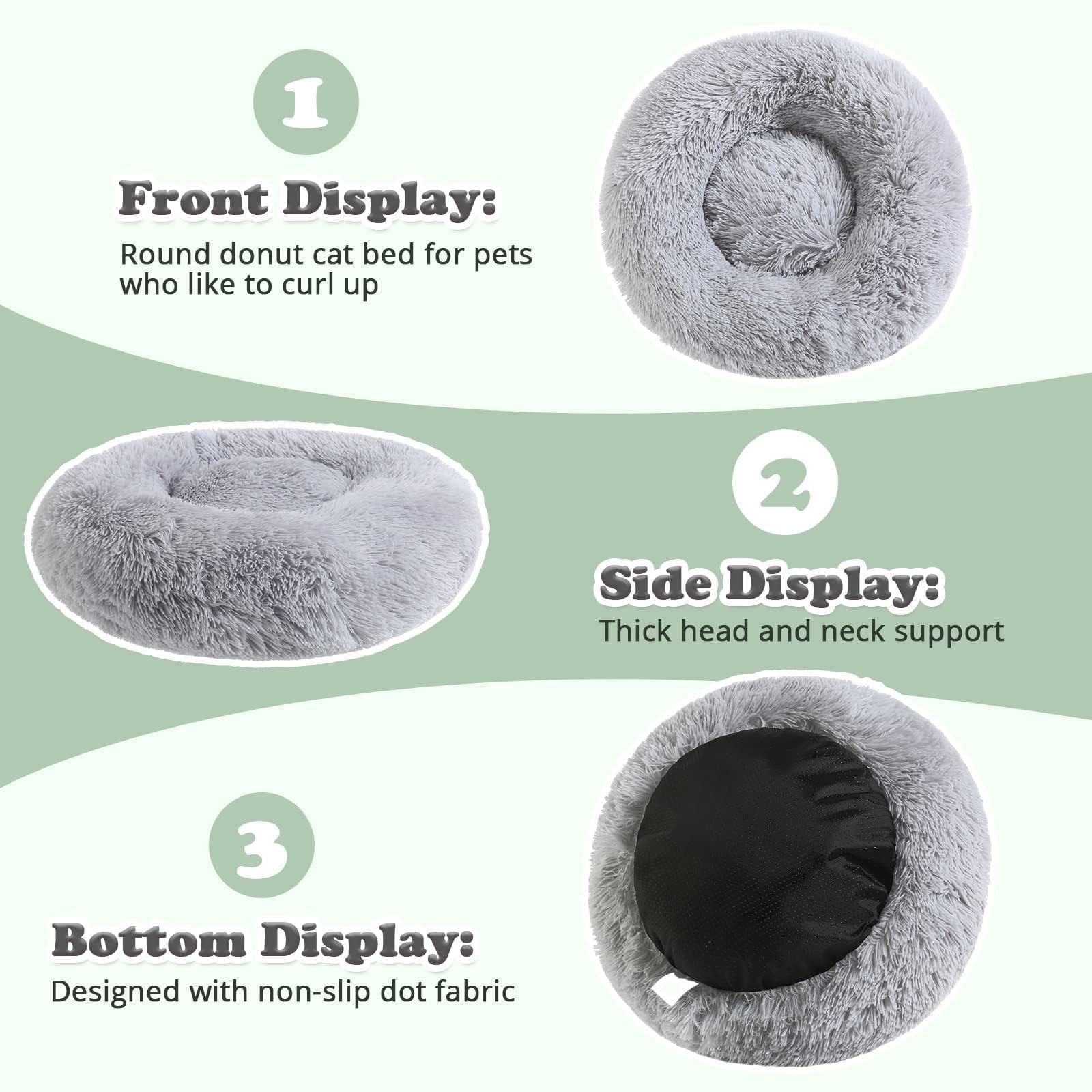 Lit donut JOLLYVOGUE: lavage en machine pour un entretien facile.