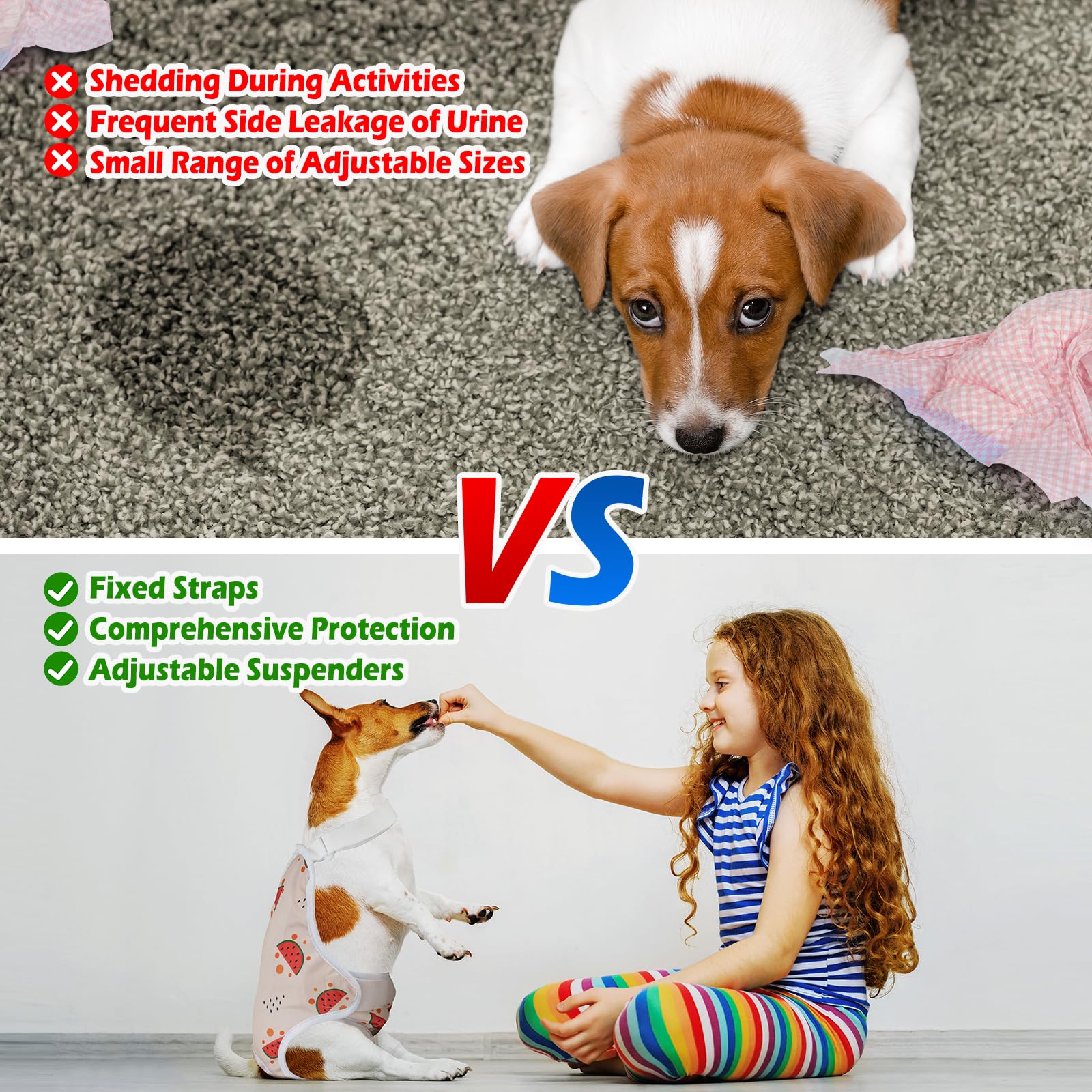 Jollywoods couche-chien absorbante double couche retient l’humidité durablement.