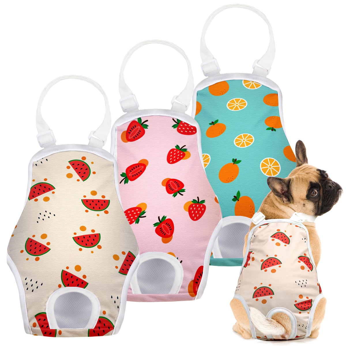 Jollywoods couche-chien femelle réutilisable avec absorption élevée utile en chaleur.