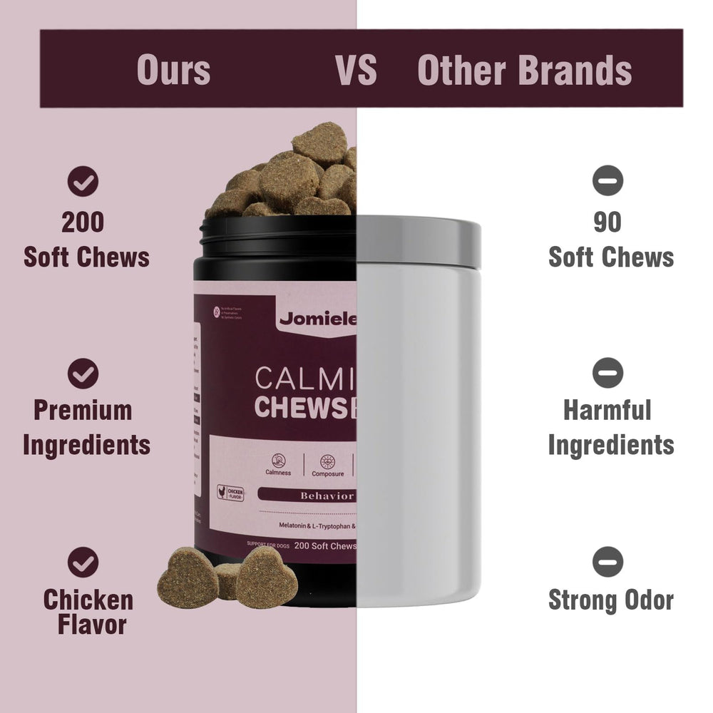 Jomielerr friandises apaisantes pour chiens, voyage en voiture.