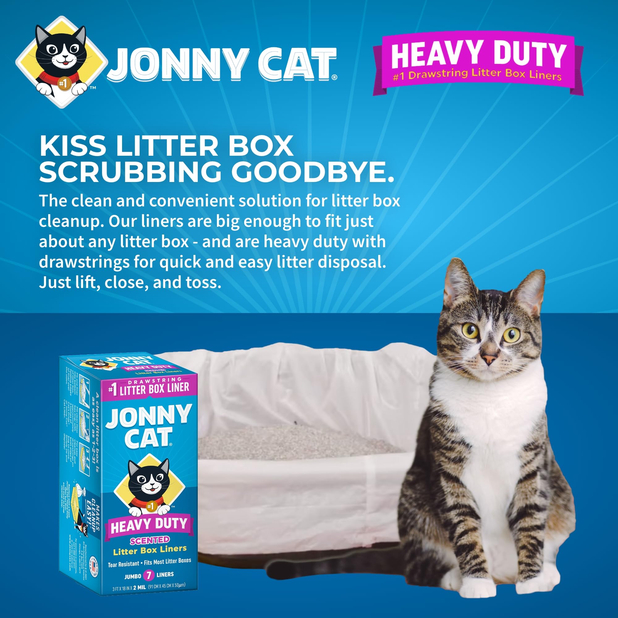 Jonny Cat fermeture par corde – pratique et rapide pour jeter.