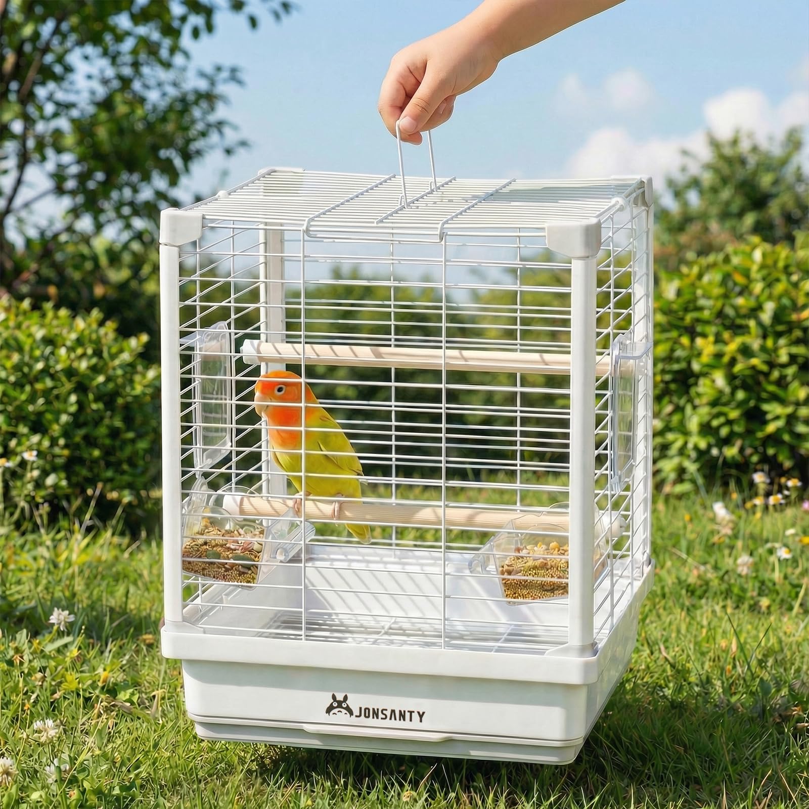 Cage d'oiseaux portable JONS NTY, idéale pour voyager et visits chez le vétérinaire.
