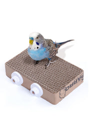 JONS NTY - plateforme en carton pour oiseaux, stimulation naturelle et repos.