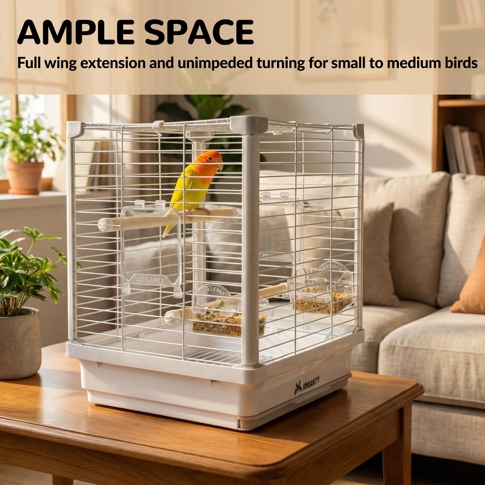  ventilation 360° JONS NTY, air frais autour de l'oiseau.