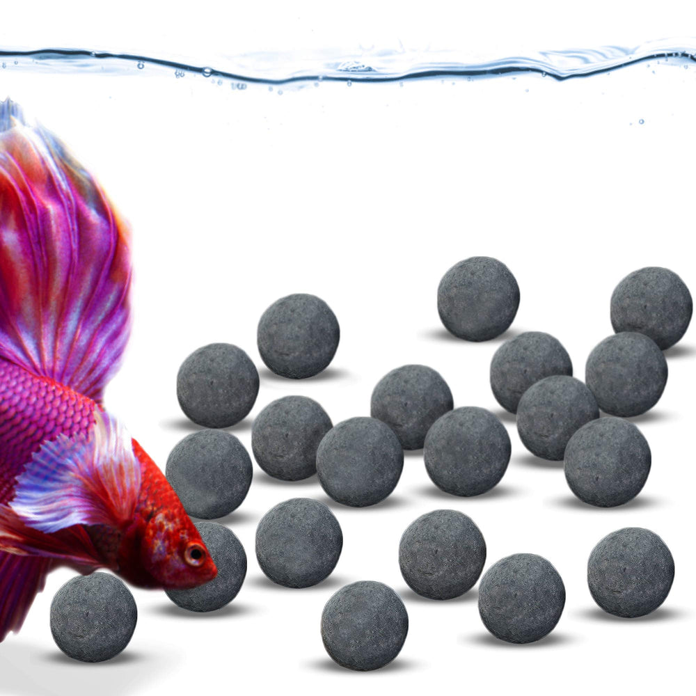 Perles JOR Betta Balls grises pour eau cristalline et bettas plus vibrants.