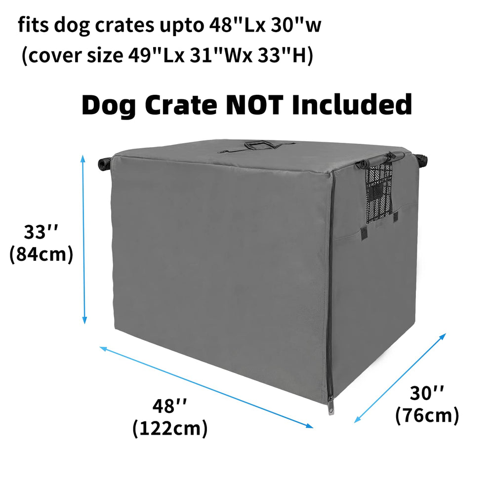 Joroamp couverture cage chien 48 pouces, 2 portes, ventilation et vue.