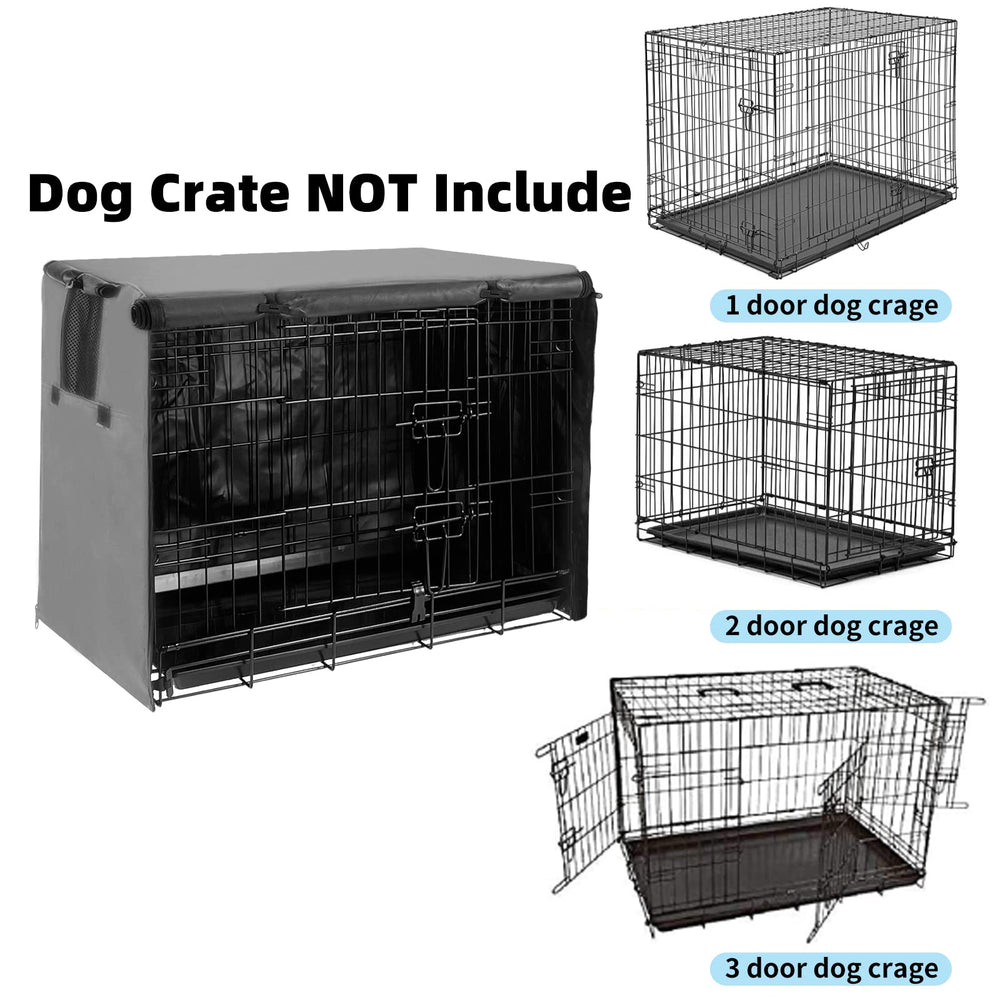 Joroamp couverture cage chien 48 pouces, 3 portes, sécurité renforcée.
