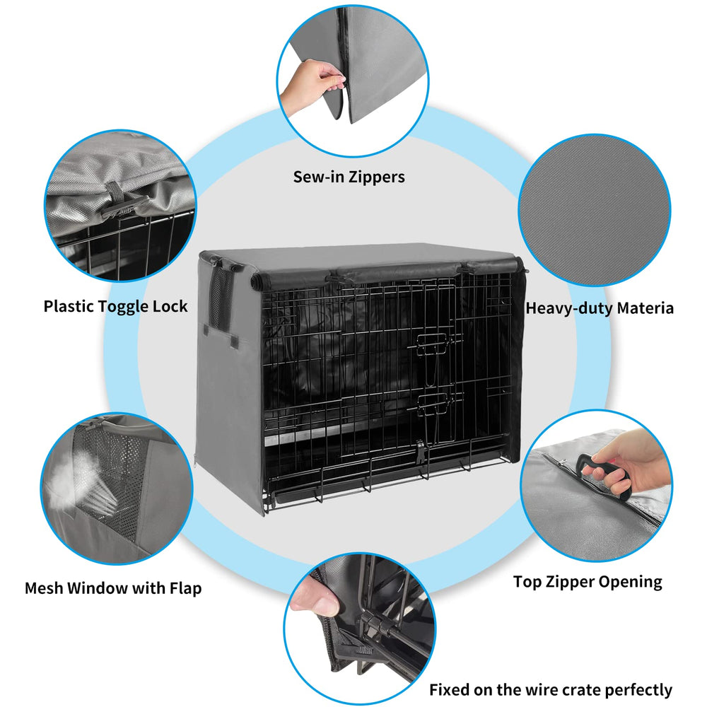 Joroamp couverture cage chien 48 pouces, fixation fiable en bas.