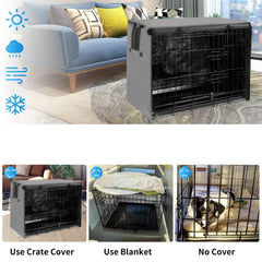 Joroamp couverture cage chien 48 pouces, fenêtres en maille pour ventilation.