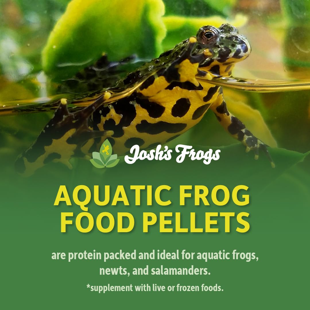 Josh's Frogs granulés protéinés pour grenouilles africaines naines, nourrissent sans suralimentation.