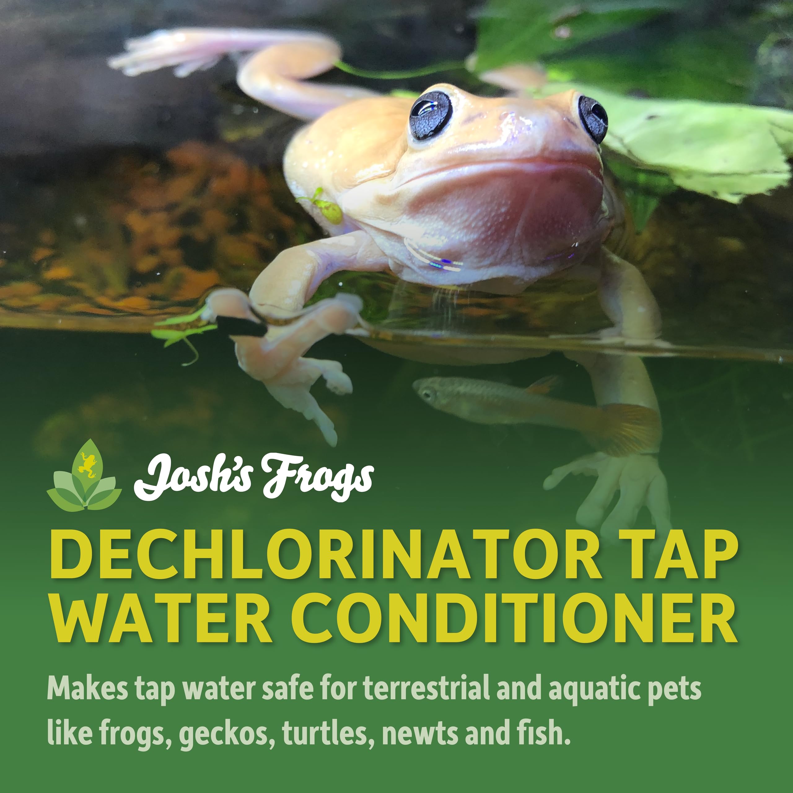 Josh's Frogs cap dosage facile, précision simple pour chaque gallon d'eau.