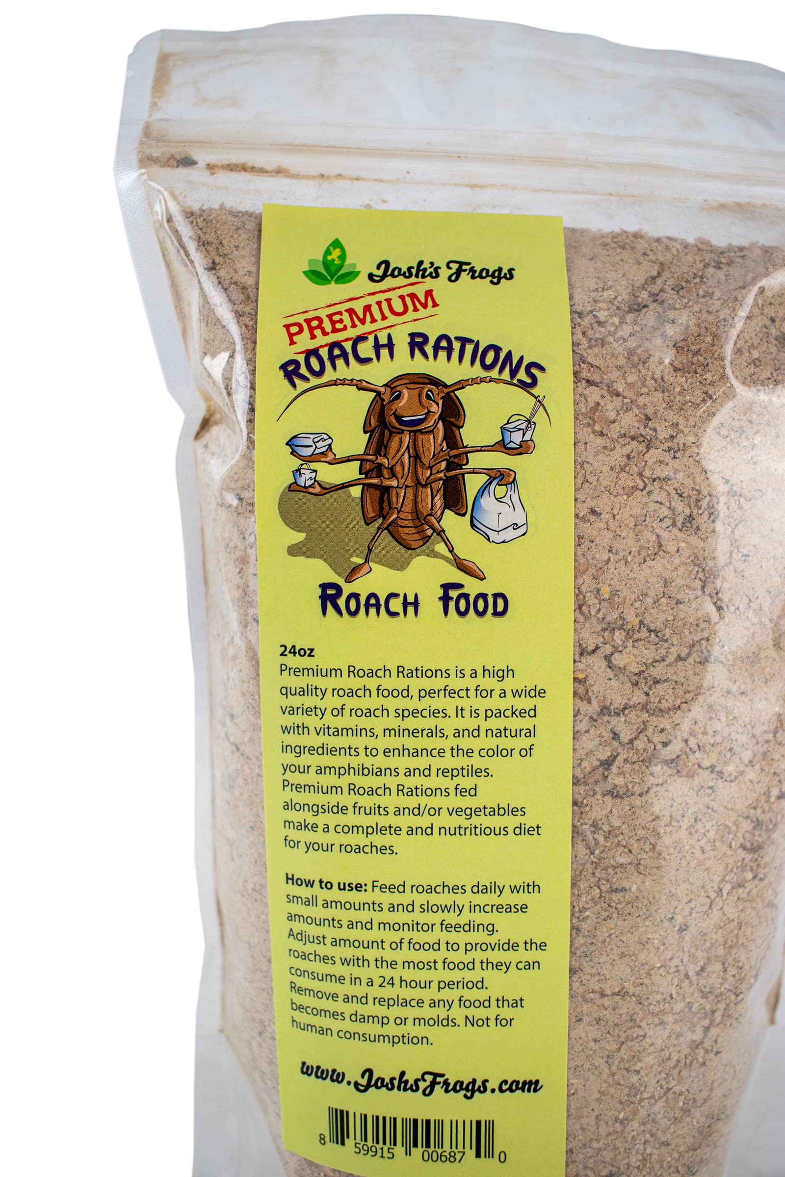 Josh's Frogs Roach Rations, fruits et légumes frais, complément nutritionnel pour les blattes.