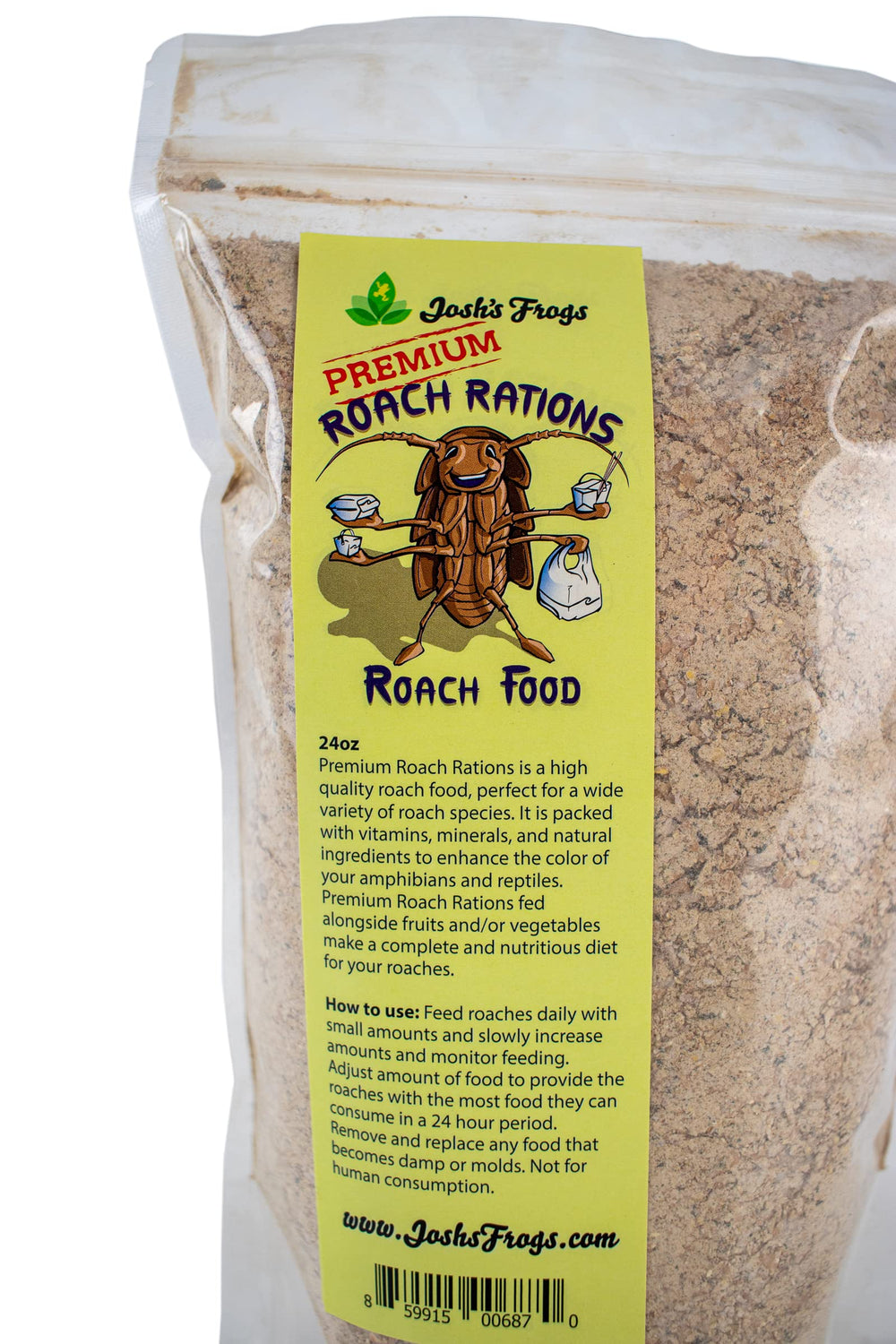 Josh's Frogs Roach Rations, fruits et légumes frais, complément nutritionnel pour les blattes.