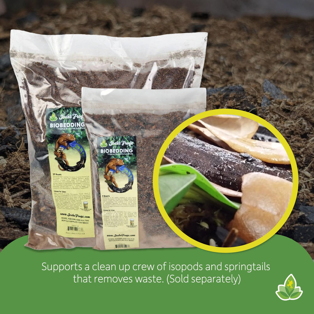 Josh's Frogs BioBedding tropical – microfaune compatible pour un écosystème vivant