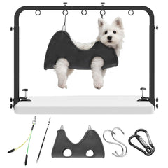 Josmimic bras de toilettage reglable avec hamac confortable pour chiens et chats, réduction du stress.