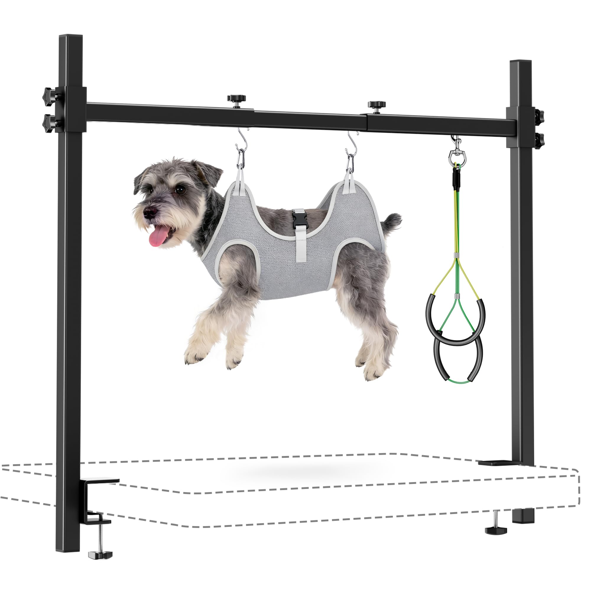 Josmimic bras toilettage chien hamac offre un soutien confortable.