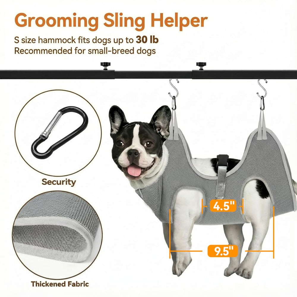 Josmimic bras toilettage chien structure en-H offre stabilité.