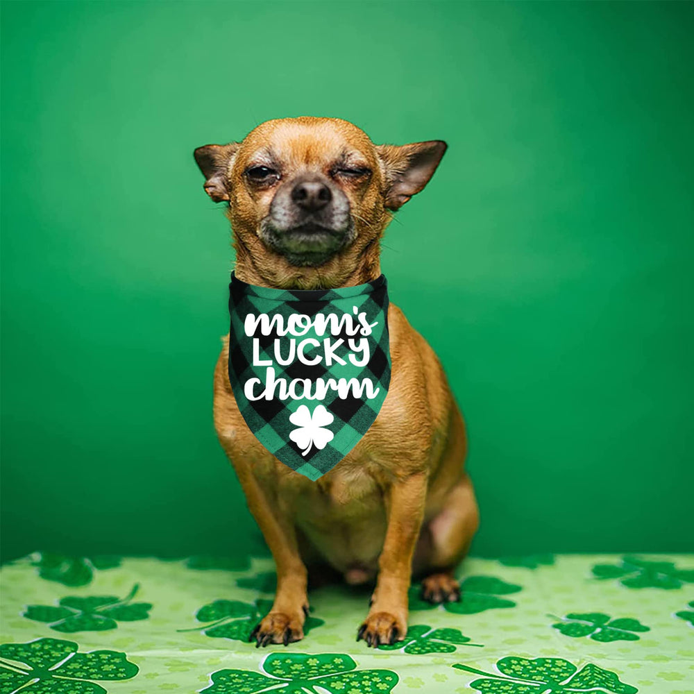 Accessoire de costume pour chien, bandana JOTFA plaid et chic.
