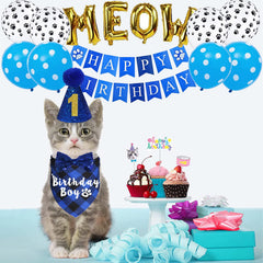 Bandana anniversaire JOTFA en coton doux pour chat.