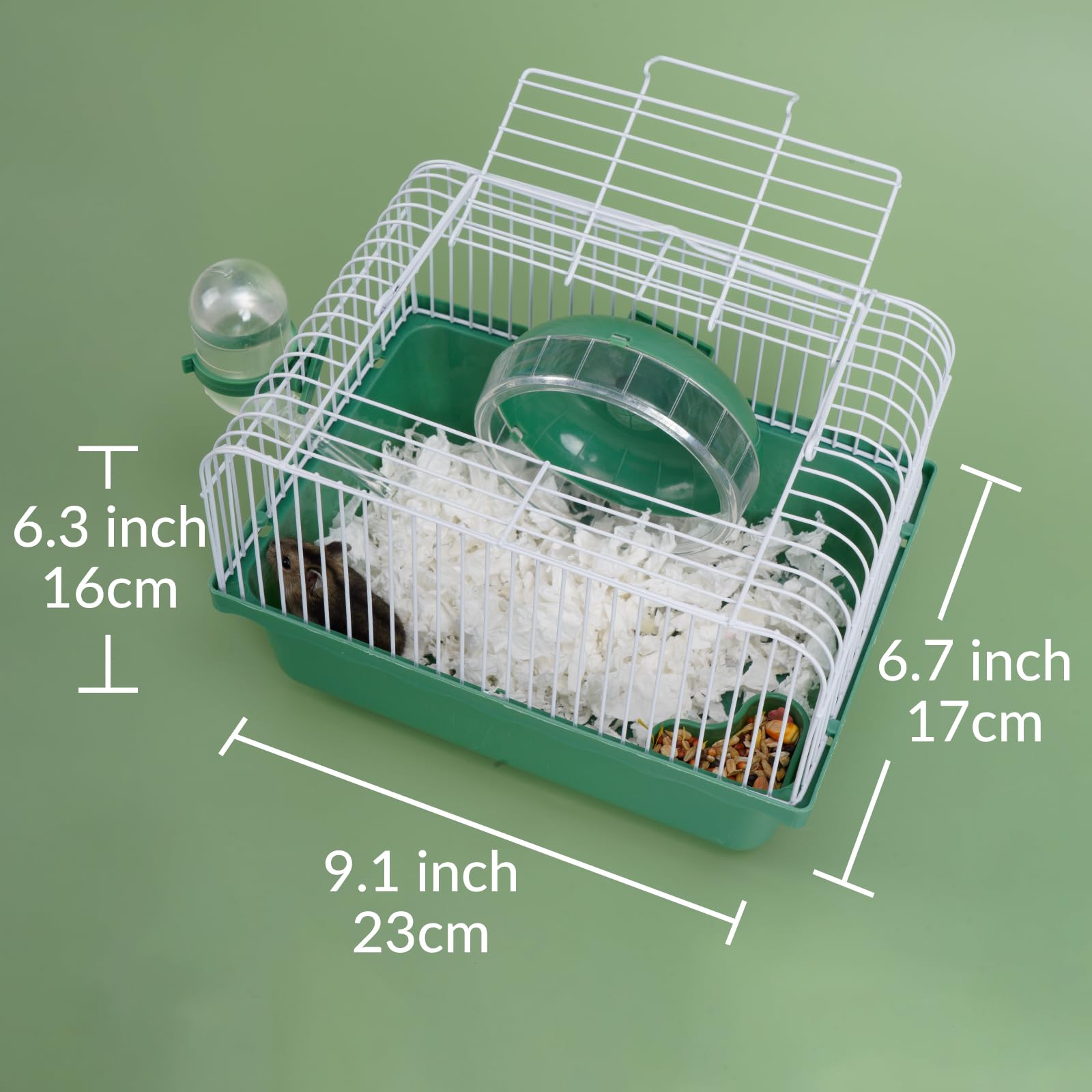 JOUSONTY cage hamster portable avec bol de nourriture pour repas faciles.