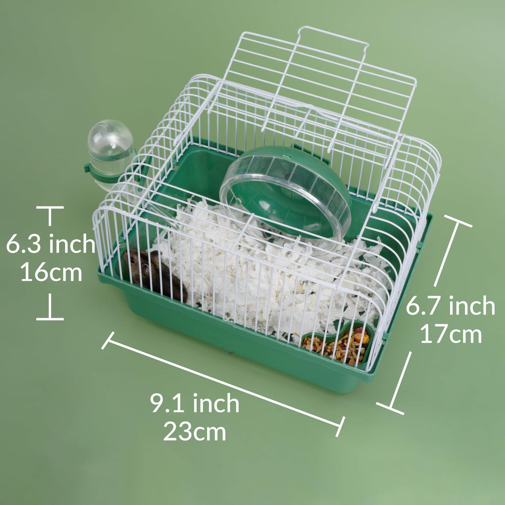 JOUSONTY cage hamster portable avec bol de nourriture pour repas faciles.