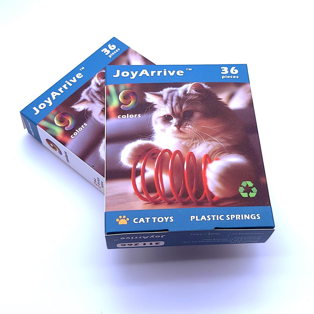 JoyArrive ressort chat blanc, ensemble polyvalent pour divers jeux d'intérieur.
