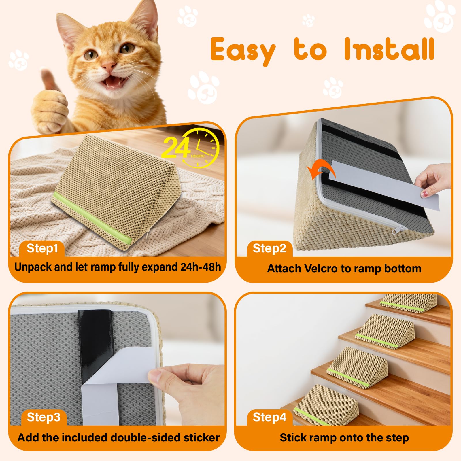 JoyBlooms Rampe idéale pour petits chiens et chats à la maison