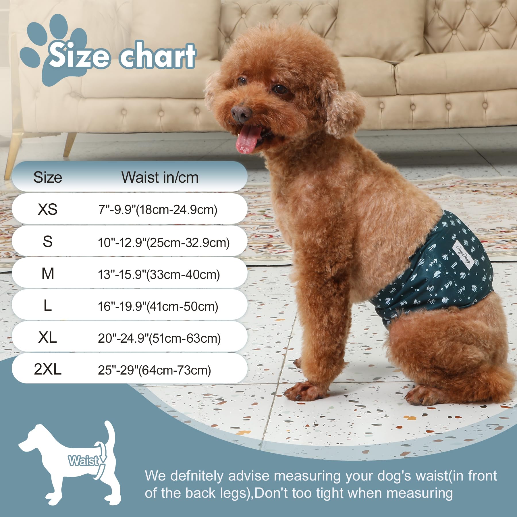 JoyDaog couches-ventre-chien-male: absorption élevée protège le sol.