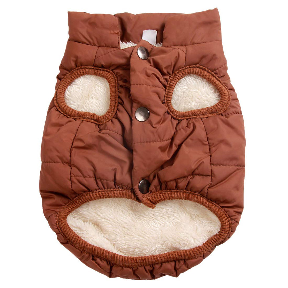 JoyDaog manteau chien hiver XXL brun, vue avant, chaleur et confort.