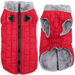 JoyDaog manteau chien polaire chaud avec harnais integre et anneaux D pour promenades.