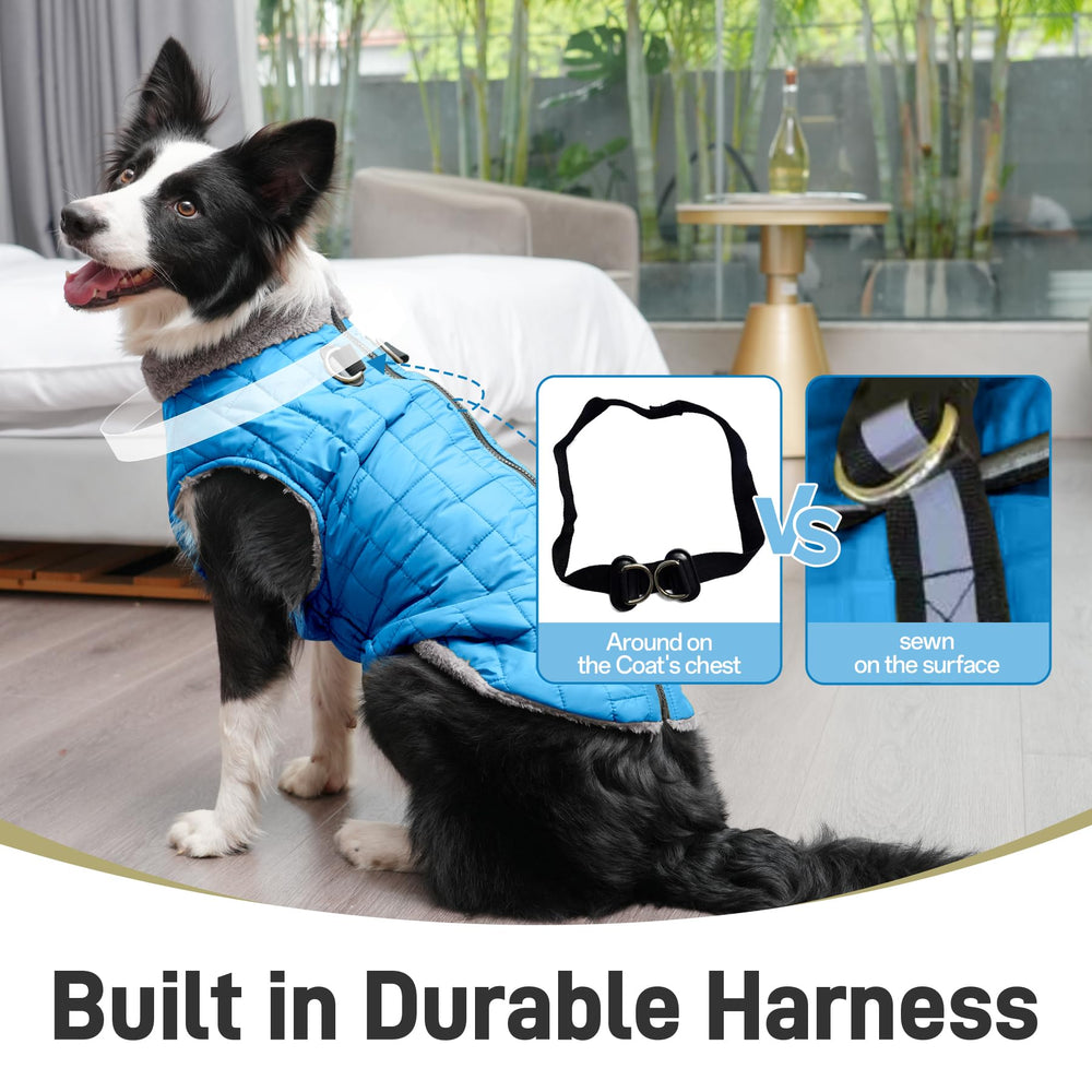 JoyDaog manteau-chien-polaire-d-ring-integré-arriere, confort accru pendant les balades.
