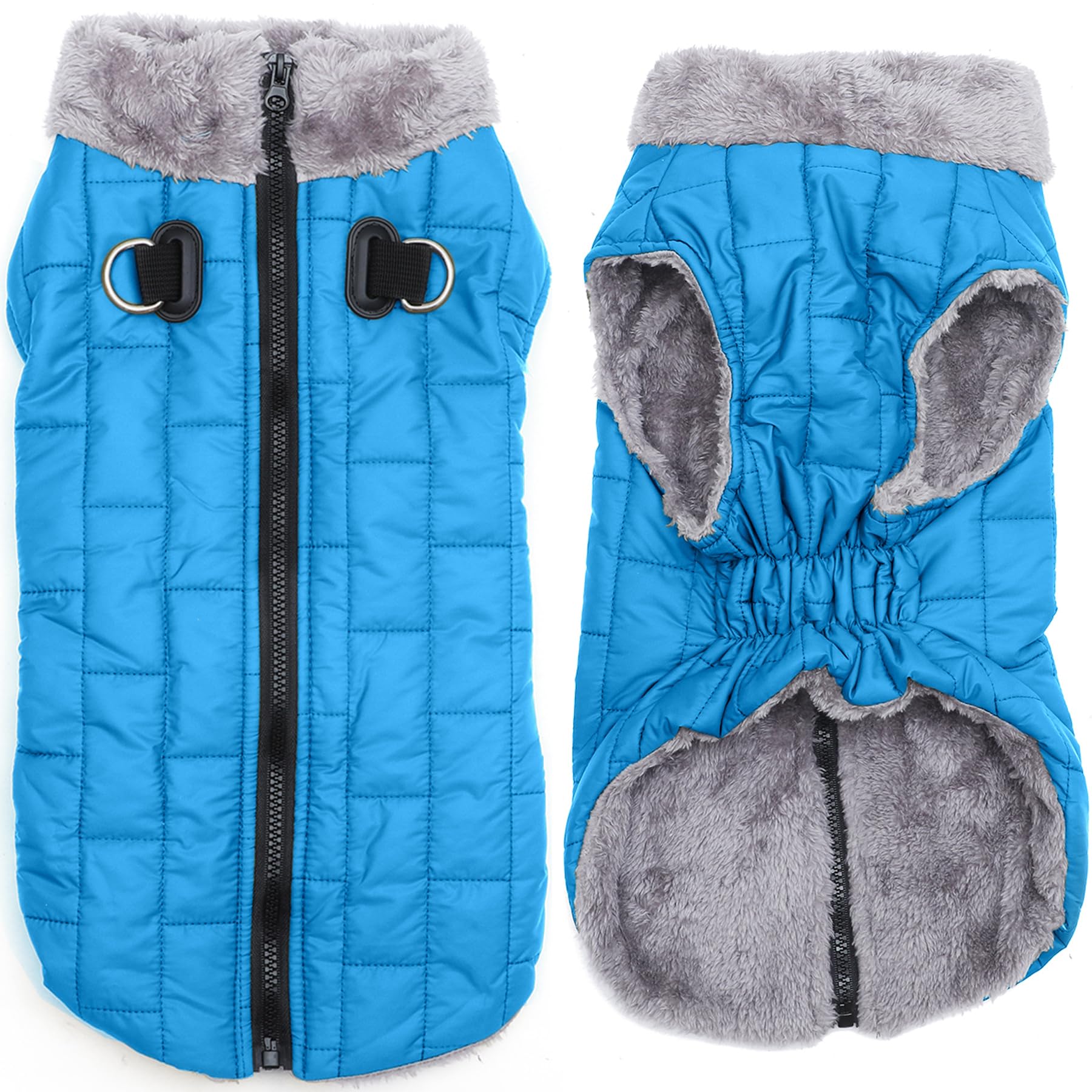 JoyDaog manteau-chien-polaire-d-ring-integré-avant, fixation facile de la laisse.